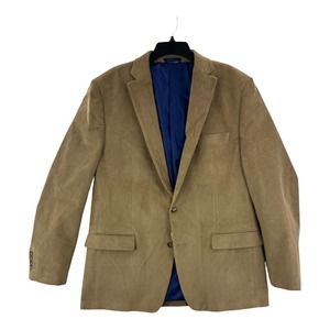 Club Room Corduroy Blazer Sport Coat Camel Brown 44L